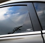 Накладки на задние стойки с зеркальным эффектом для Sonata YF