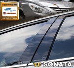 Накладки на центральные стойки с зеркальным эффектом для Sonata YF