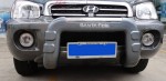 Hyundai Santa fe Защита переднего бампера дуга тип 1